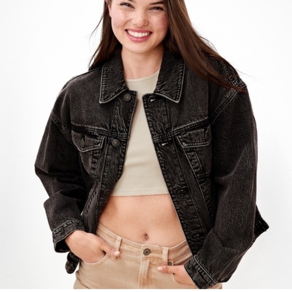 American Eagle Outfitters Jackets & Blazers - American Eagle Outfitters black Jean Jacket size small